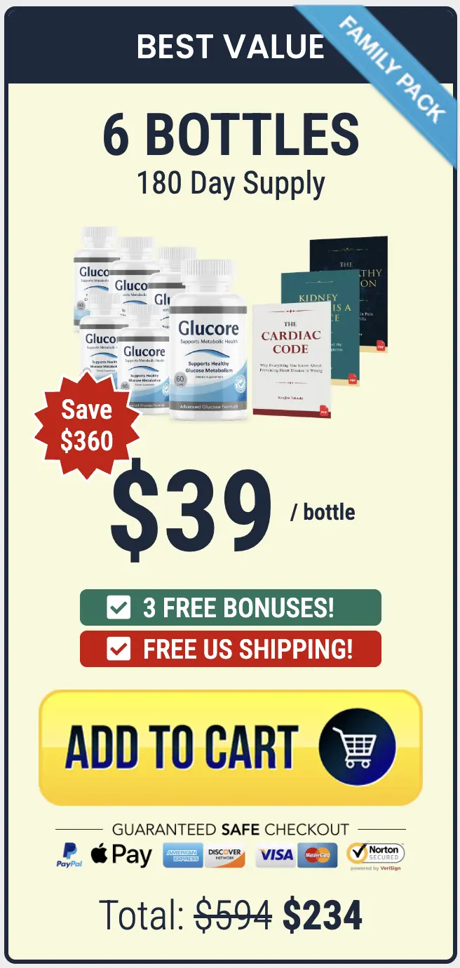 Glucore Buy Six Bottles