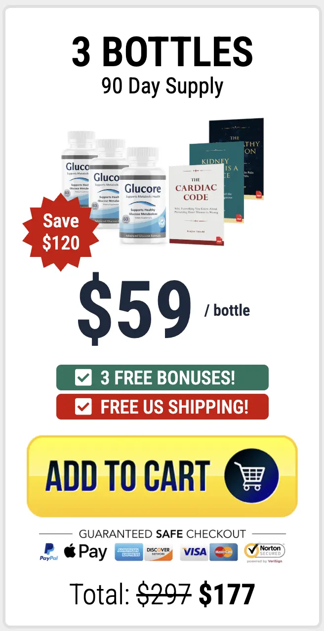 Glucore Buy Three Bottles